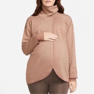 Nike Women’s Maternity Light Brown Reversible Pullover With Pockets Size Medium